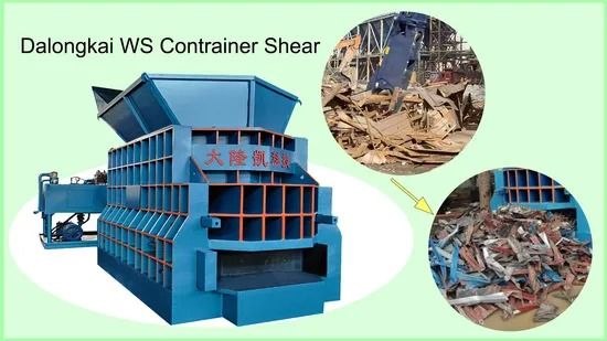 WS-500 Hydraulic Driven Gantry Shear with 6-8t/H Production Rate and 90kw Power for Scrap Metal Processing